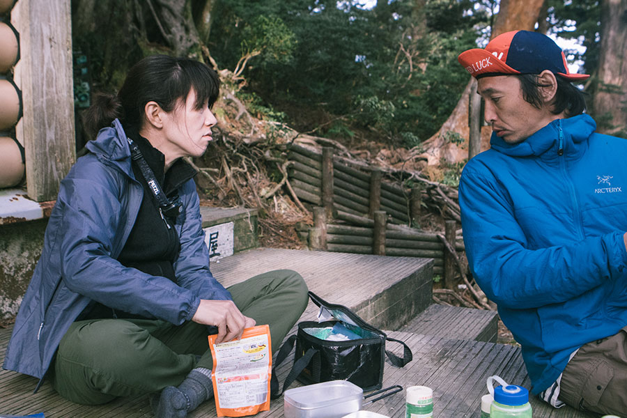 高塚小屋で夕飯