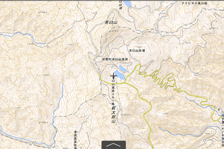 茶臼山高原スキー場周辺地図