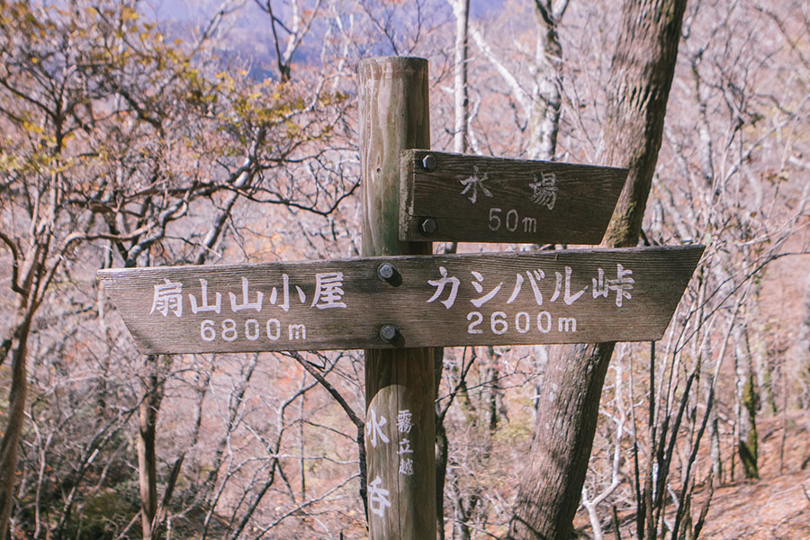 水場近くの案内板