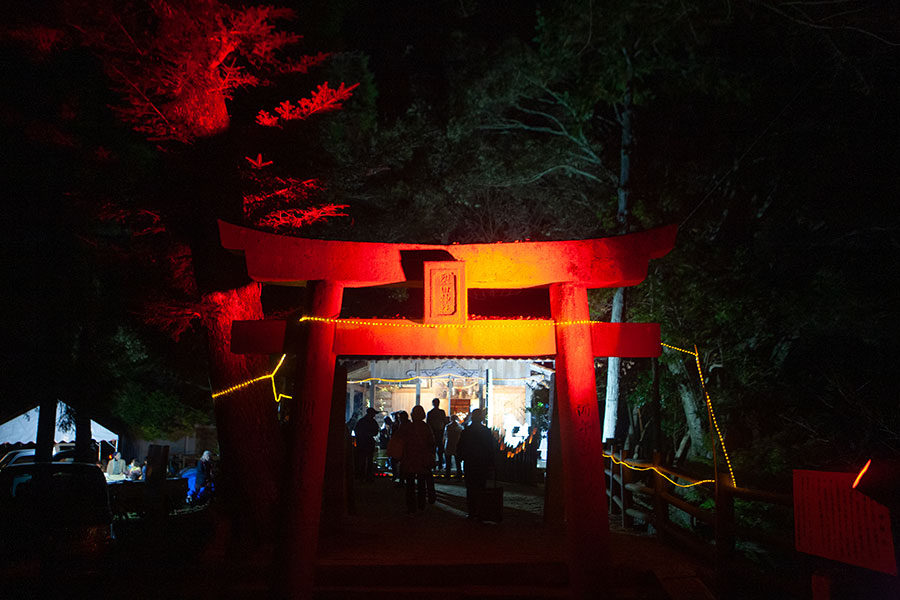 裂田神社のライトアップ