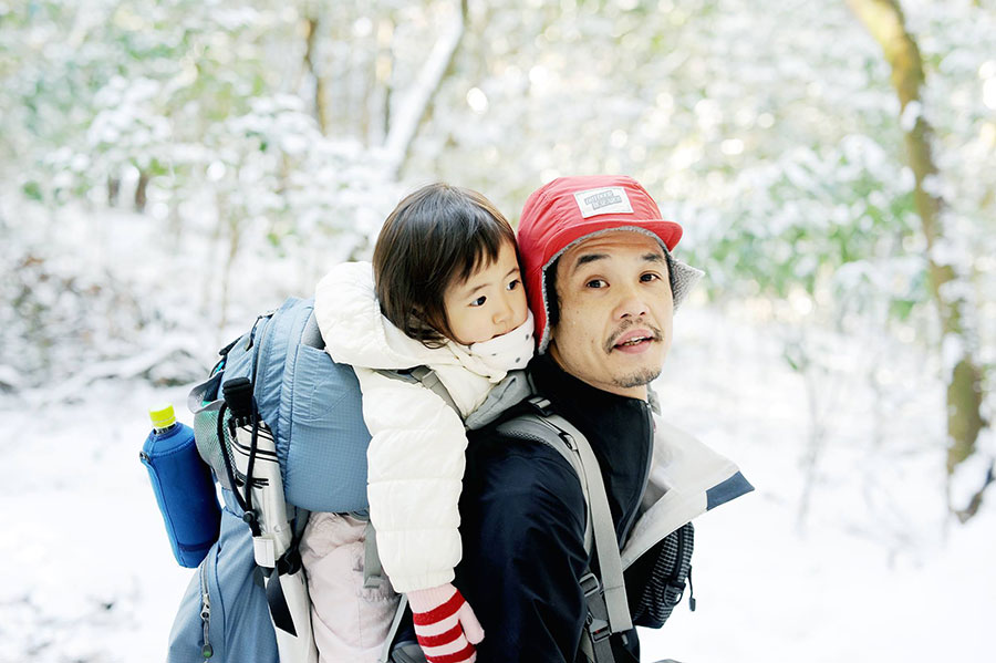 娘とぼくと雪山