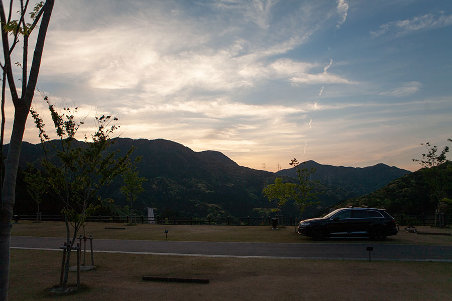 五ケ山クロスキャンプ場からの夕焼け