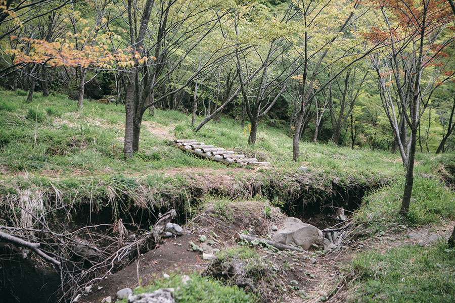 目印は木の橋