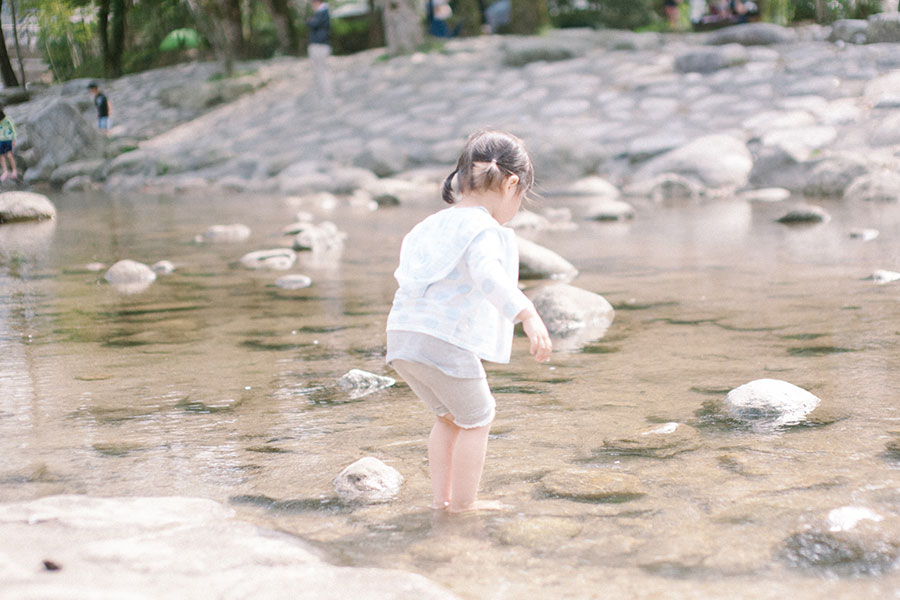 小さな子も安心の浅瀬