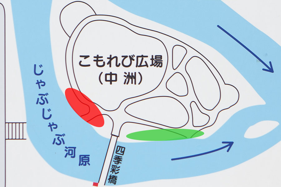 時間帯別の日陰エリア