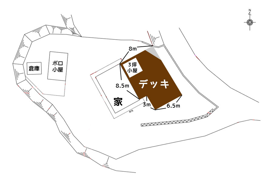 平面図（デッキ構想）