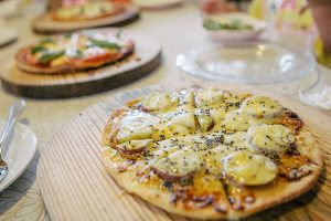 さつまいものスイーツ系のピザ